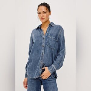 Rails Atticus Chambray Shirt — Antique Blue